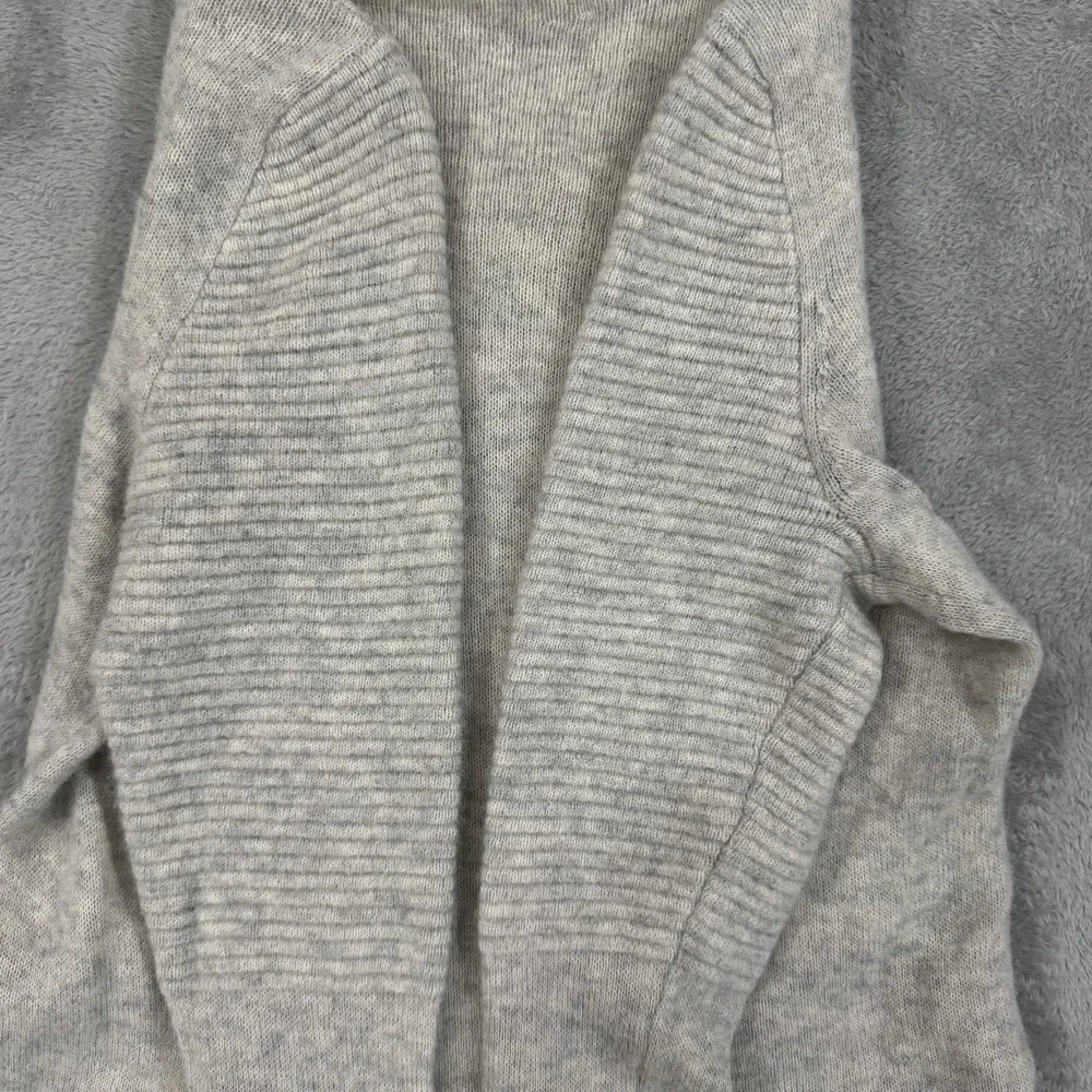 Banana Republic Sweater Womens M Ivory Alpaca Merino Wool Blend Roll Neck Ribbed